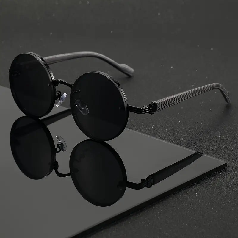 Oblivion Round Shades – Vintage-Inspired Blackout Sunglasses