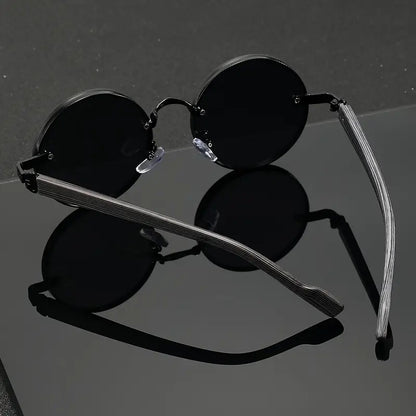 Oblivion Round Shades – Vintage-Inspired Blackout Sunglasses